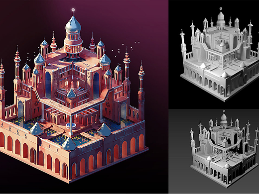 3dmax-卡通城堡场景模型制作教程。3dmax建模基础教程