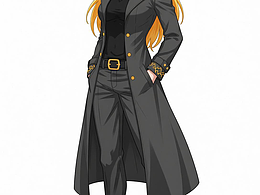 战歌起，走两步！自设老大的风衣走秀。AI生成视频。