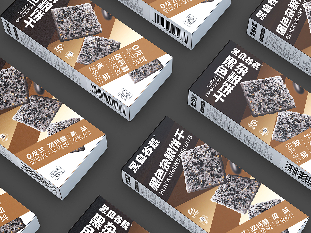 黑色杂粮饼干-包装设计（图ZNDA0MDc1MTcy） - 包装 - 站酷设计师奔波了霸原创素材 - 站酷ZCOOL