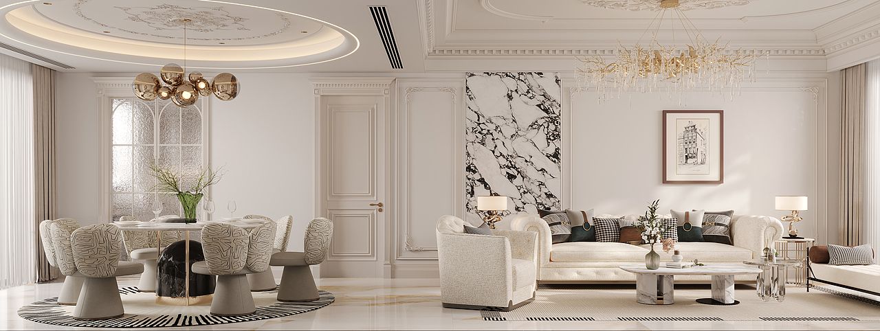 奢華簡歐，AI不可能替代效果圖行業(yè)（圖ZNDA0MTEyNzU2） - 家裝設(shè)計 - 站酷設(shè)計師好效之圖原創(chuàng)素材 - 站酷ZCOOL