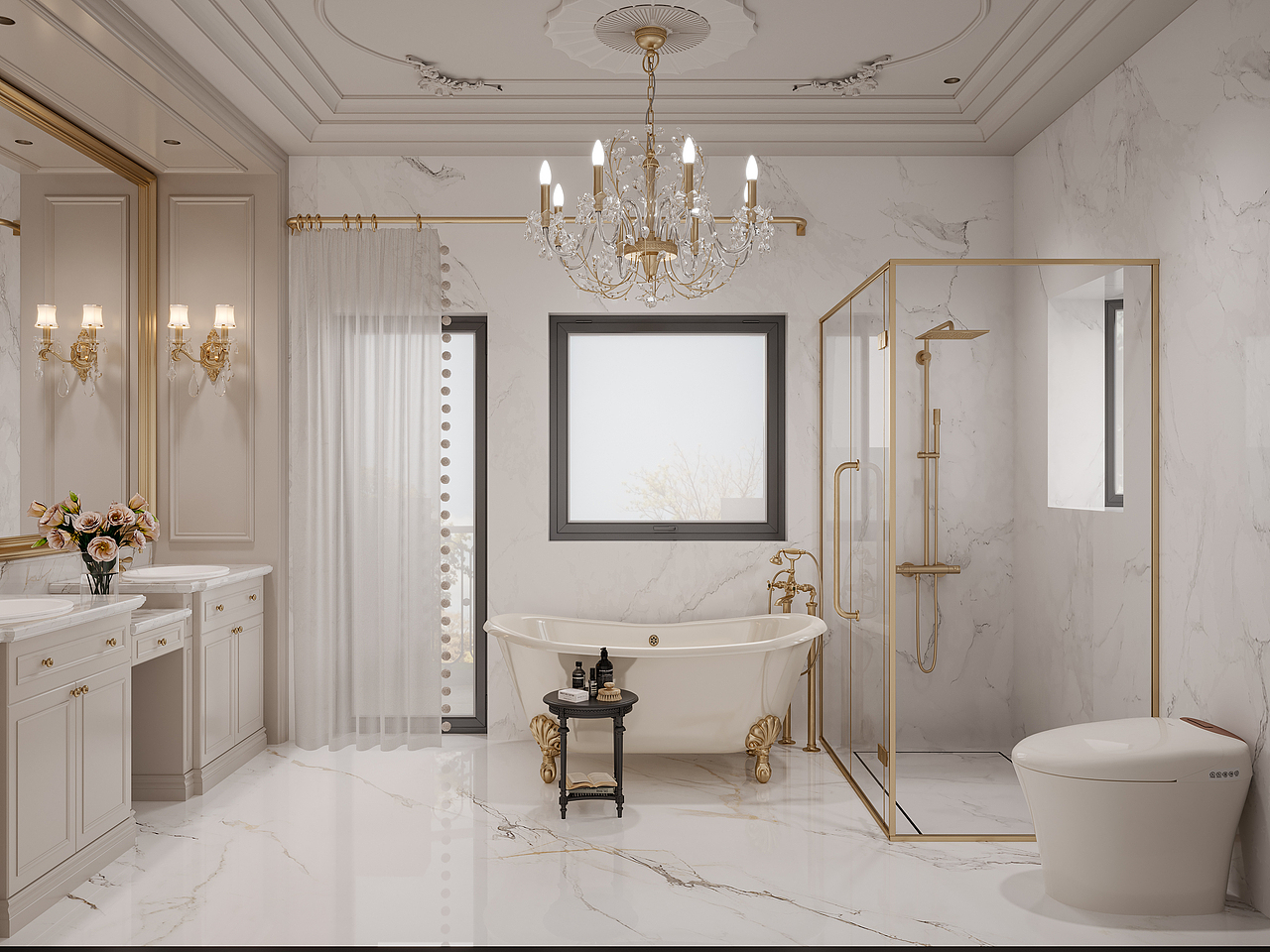 奢華簡歐，AI不可能替代效果圖行業(yè)（圖ZNDA0MTEyODA0） - 家裝設(shè)計 - 站酷設(shè)計師好效之圖原創(chuàng)素材 - 站酷ZCOOL