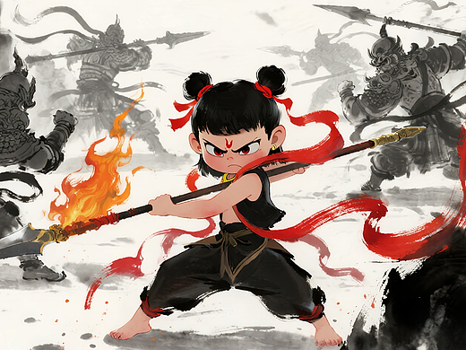 AI作品#魔童哪吒（个人主页-ZNzMzMTA4MTY=） - 影视后期 - 站酷设计师wwoon原创素材 - 站酷ZCOOL