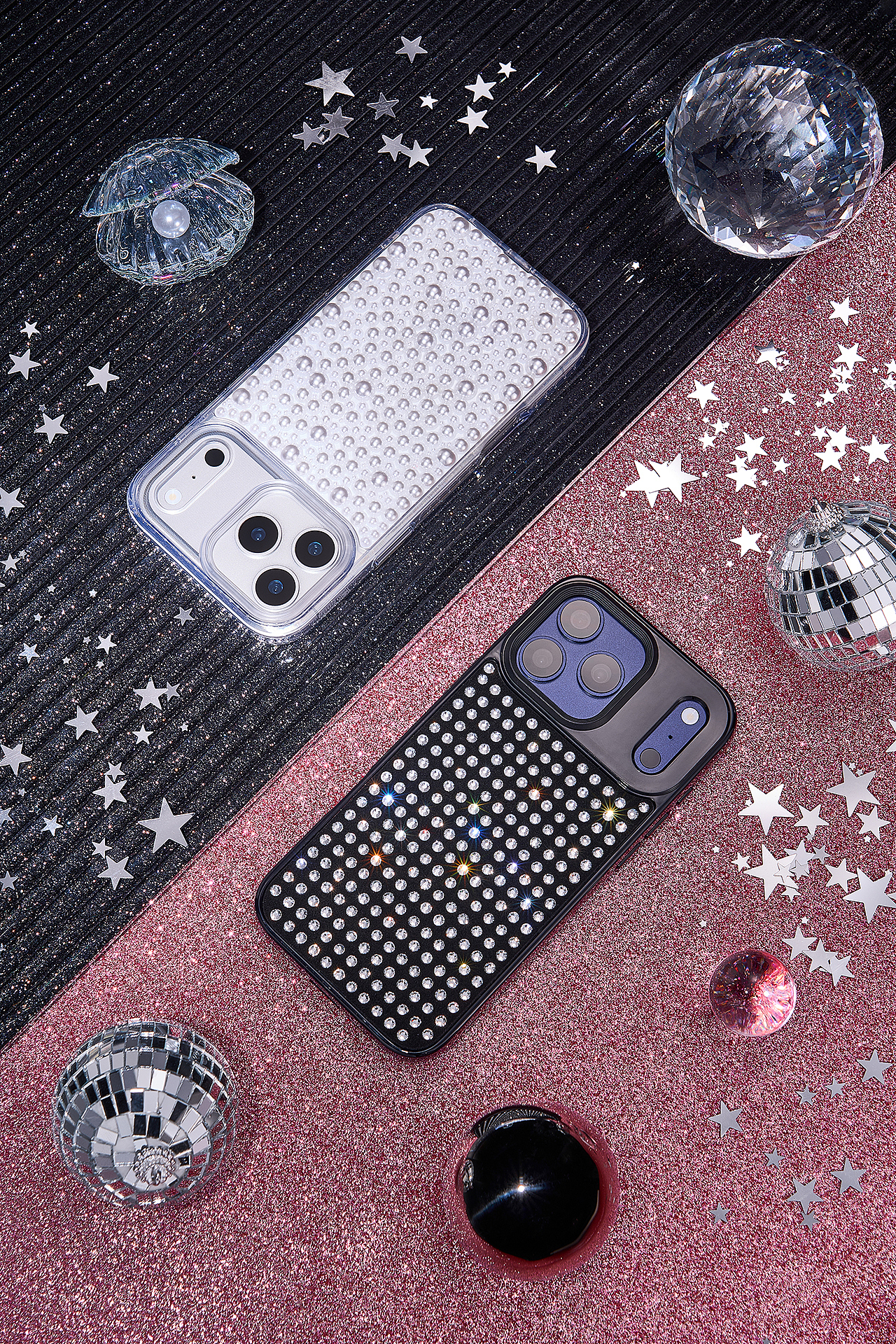 iPhone 17 Pro Max、华为Pura X手机壳_闪钻、珍珠场景（图ZNDA0MTIzOTQ0） - 产品摄影 - 站酷设计师摄影师铭兮原创素材 - 站酷ZCOOL