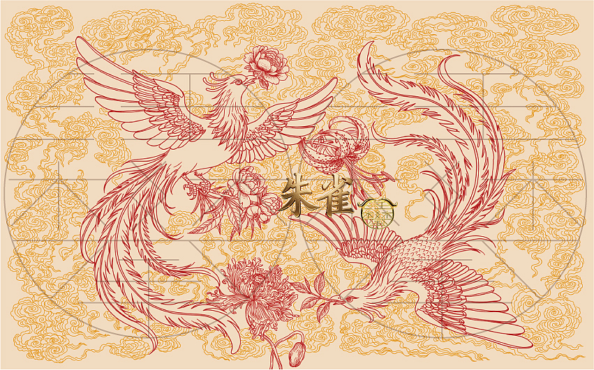 东方神鸟朱雀 × 繁花/版画里的极致国风浪漫（图ZNDA0MTMyMjEy） - 艺术插画 - 站酷设计师鲲鹏设计插画汪攀原创素材 - 站酷ZCOOL