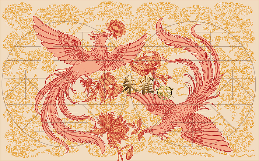 东方神鸟朱雀 × 繁花/版画里的极致国风浪漫（图ZNDA0MTMyMjIw） - 艺术插画 - 站酷设计师鲲鹏设计插画汪攀原创素材 - 站酷ZCOOL