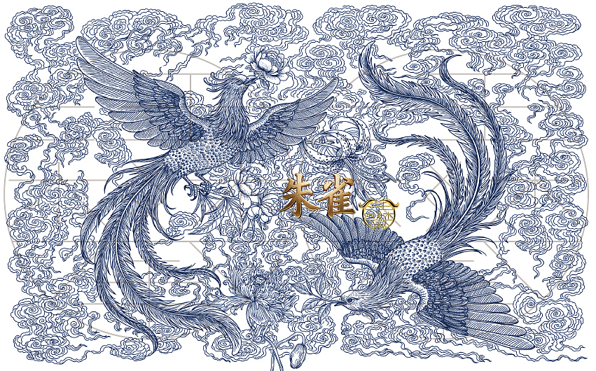 东方神鸟朱雀 × 繁花/版画里的极致国风浪漫（图ZNDA0MTMyMjI0） - 艺术插画 - 站酷设计师鲲鹏设计插画汪攀原创素材 - 站酷ZCOOL