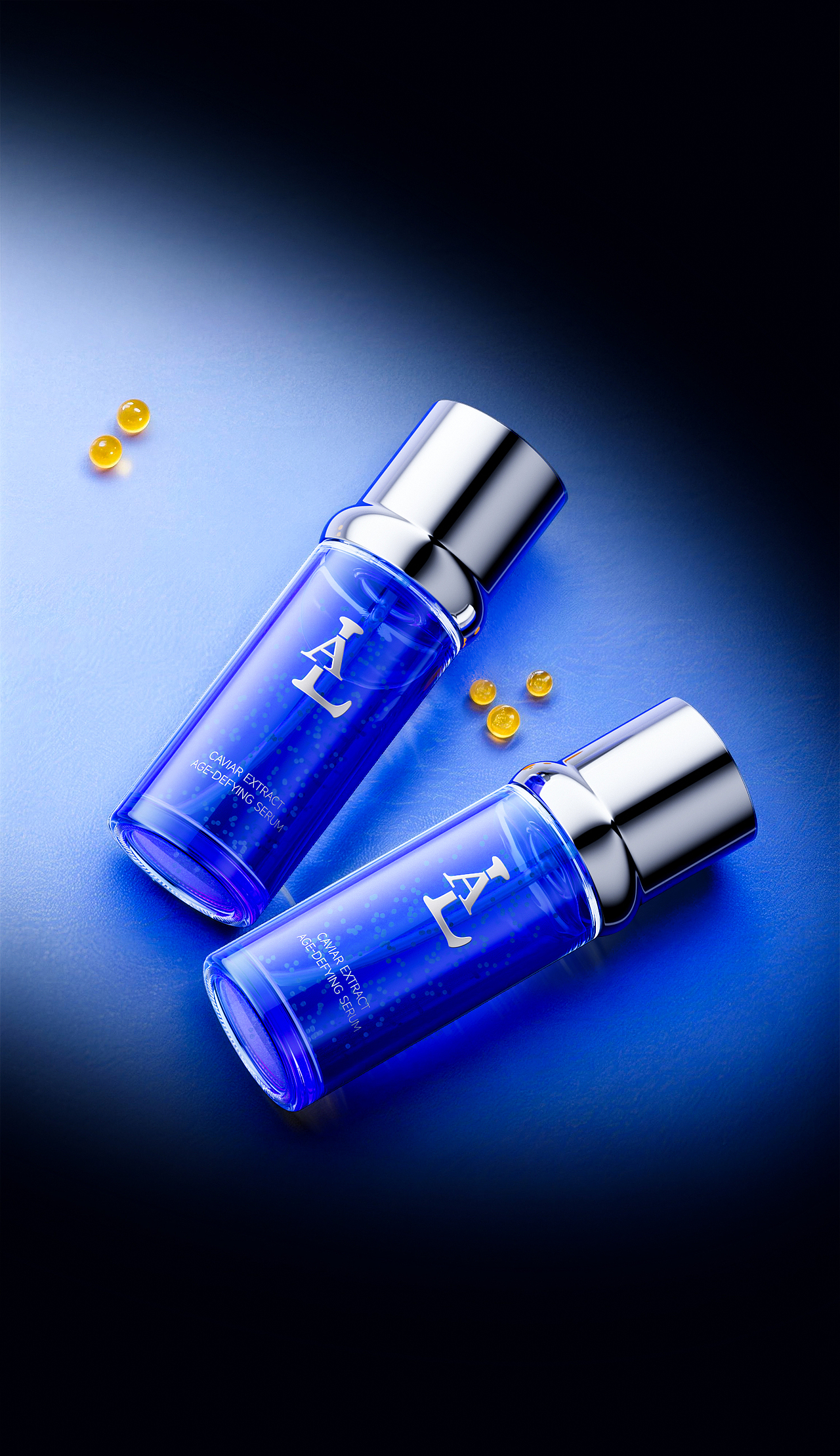 美妆个护场景图 | 建模渲染-LA-鱼子精粹逆龄精华液（图ZNDA0MTM0MDY4） - 产品 - 站酷设计师潘特勒里奥原创素材 - 站酷ZCOOL