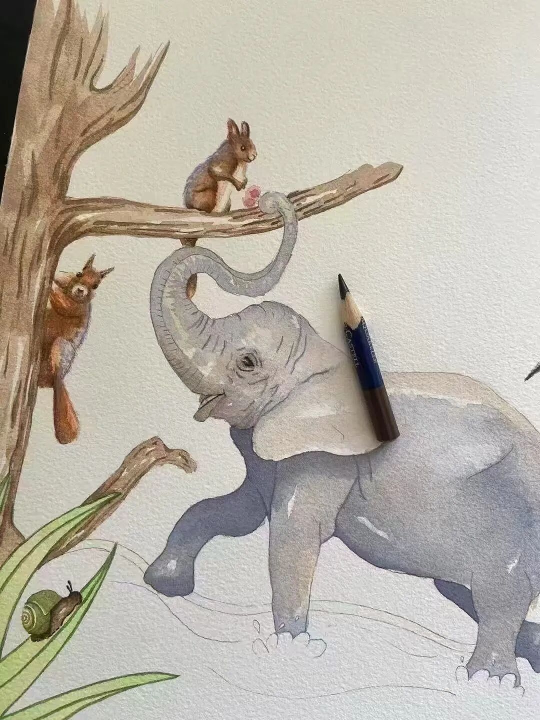 上海译文出版有限公司《文学中的大自然》书籍封面插画（图ZNDA0MTM3NzA4） - 儿童插画 - 站酷设计师林乃舟原创素材 - 站酷ZCOOL