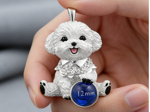 被这只小比熊吊坠，温柔治愈了一整天