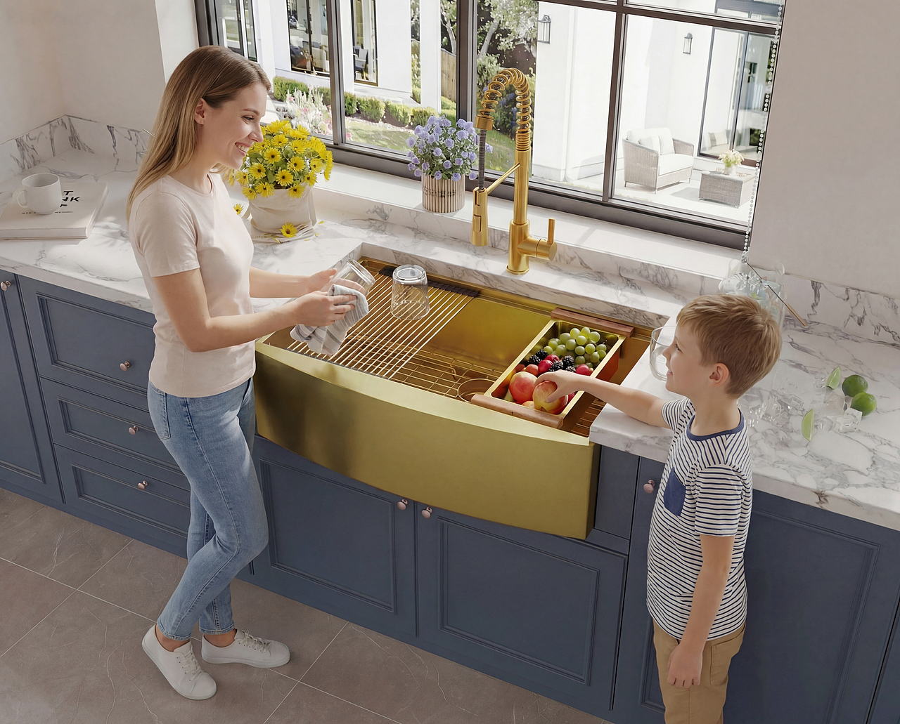 亚马逊金色裙边水槽主图（图ZNDA0MTQ5NTEy） - 场景 - 站酷设计师贤豆沙拉原创素材 - 站酷ZCOOL