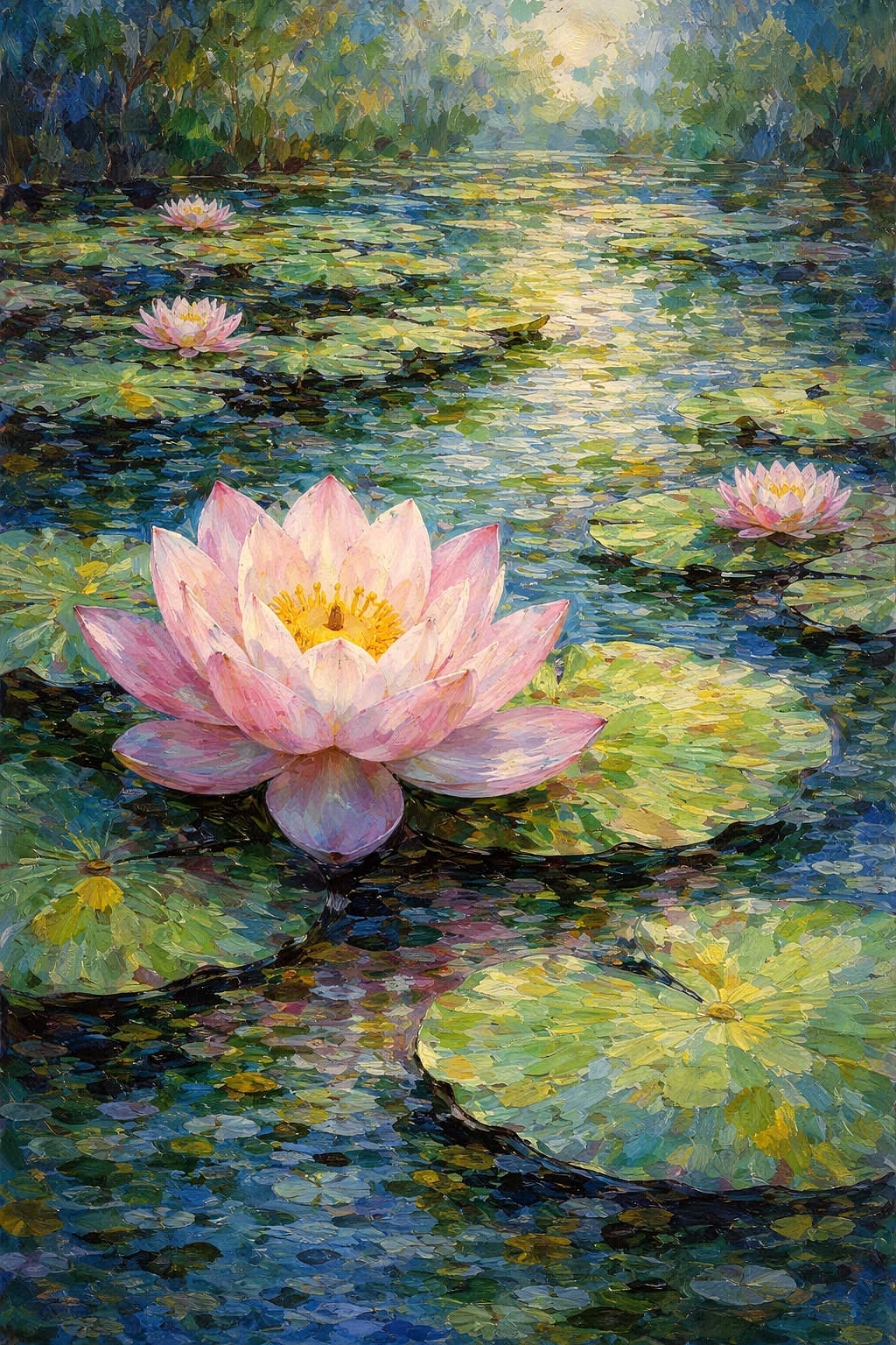 静观花影水光间（图ZNDA0MTUwMDAw） - 艺术插画 - 站酷设计师一小迷糊一原创素材 - 站酷ZCOOL