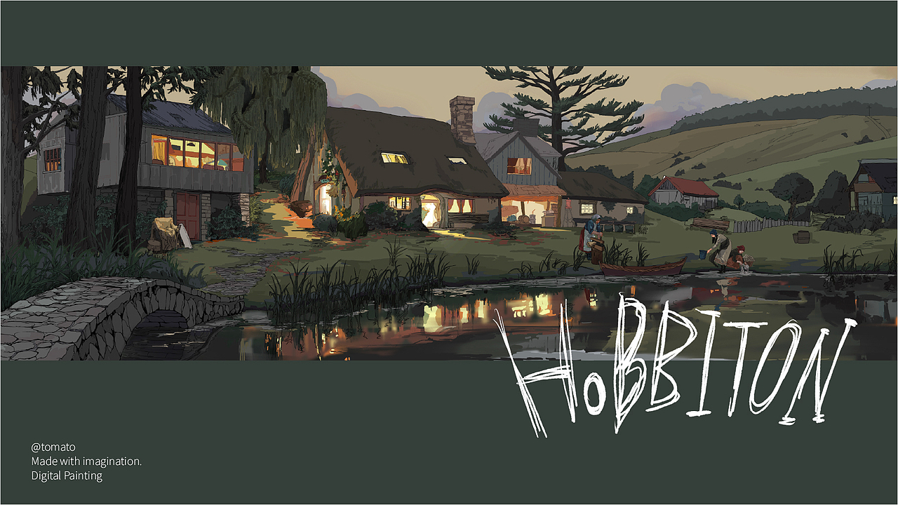 hobbiton | 原创插画-向往的霍比屯生活（图ZNDA0MTUwMTY0） - 概念设定 - 站酷设计师ttomatoo原创素材 - 站酷ZCOOL