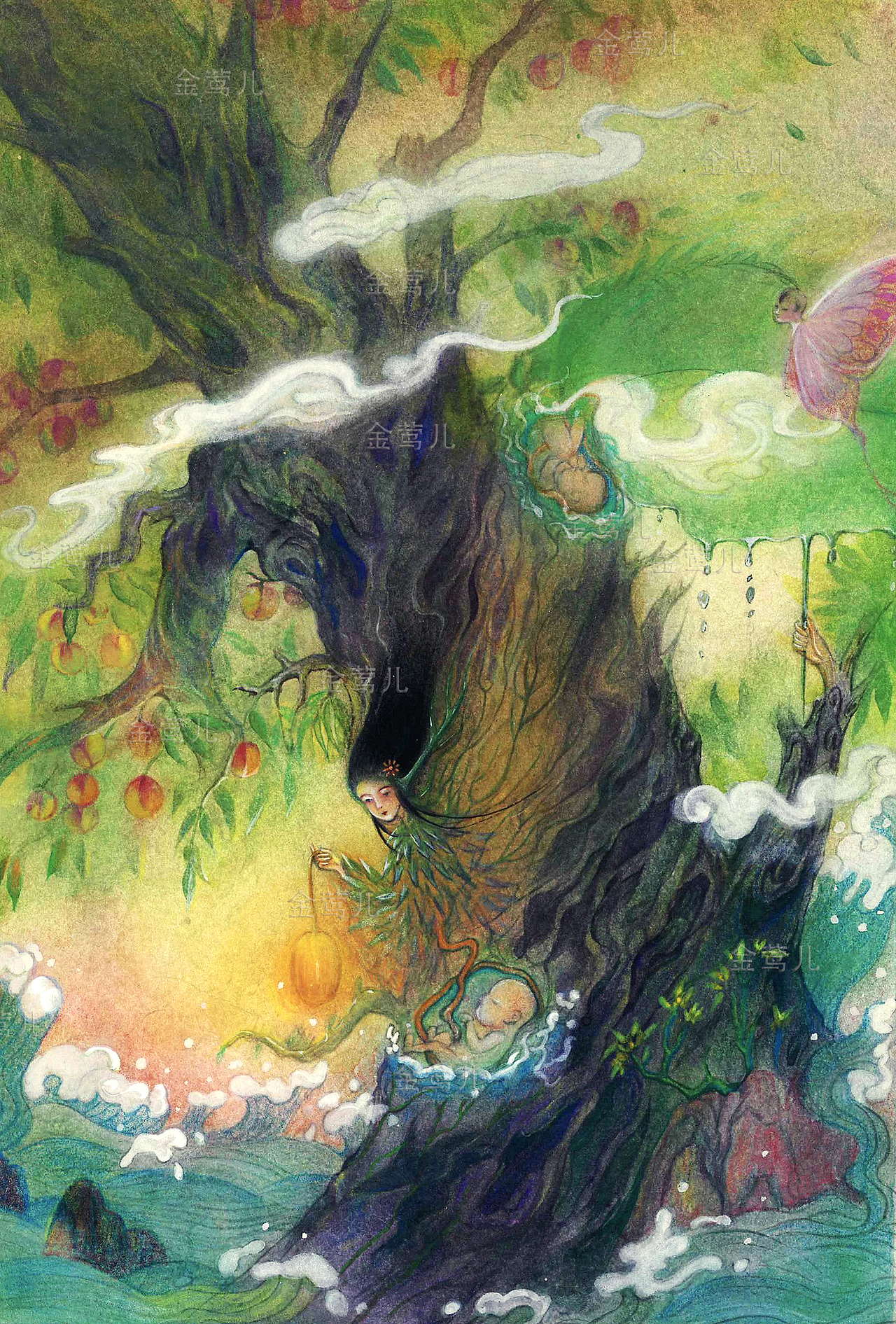 生命树（图ZNDA0MTUwNDE2） - 艺术插画 - 站酷设计师金莺儿原创素材 - 站酷ZCOOL