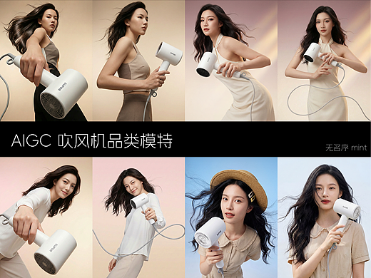 AIGC|吹风机品类手持模特练习