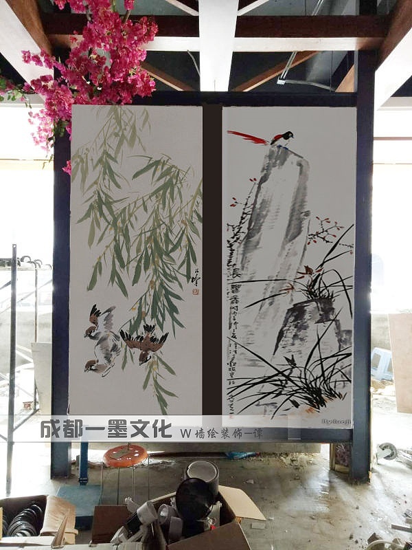 文化墙 社区墙绘 成都墙绘 中式墙绘 四川墙绘（图ZNDA0MTU0NzQ4） - 绘画 - 站酷设计师新农村墙绘原创素材 - 站酷ZCOOL