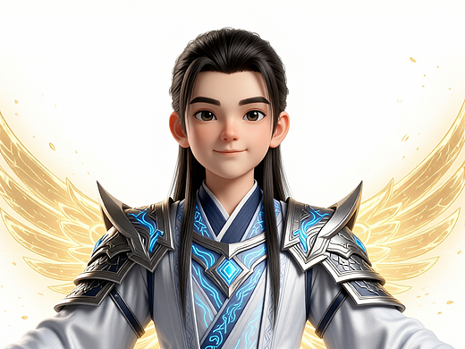 男性古风仙侠套装设计・AI 游戏时装概念稿