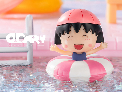 微次元 樱桃小丸子 皂浴球迷你公仔摆件拍摄