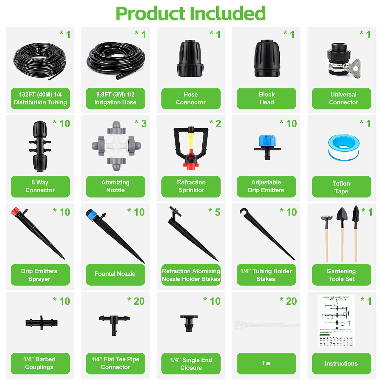 亚马逊 园艺灌溉套件（图ZNDA0MTcxODU2） - 电商 - 站酷设计师亚马逊主图原创素材 - 站酷ZCOOL