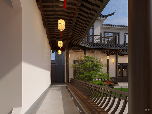 雕梁画栋的庭院