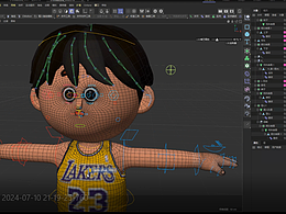 C4d 角度色骨骼綁定