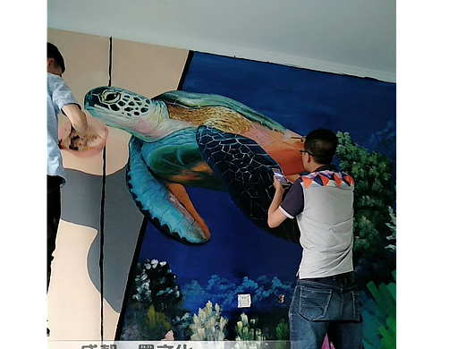 成都墙绘 3d立体画 3D墙绘 3D画 社区墙绘