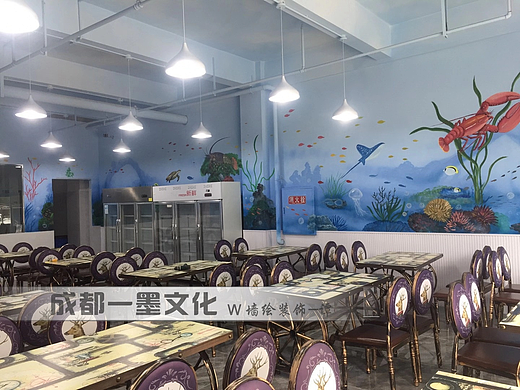 中式墙绘 成都墙绘 四川墙绘 餐饮店墙绘
