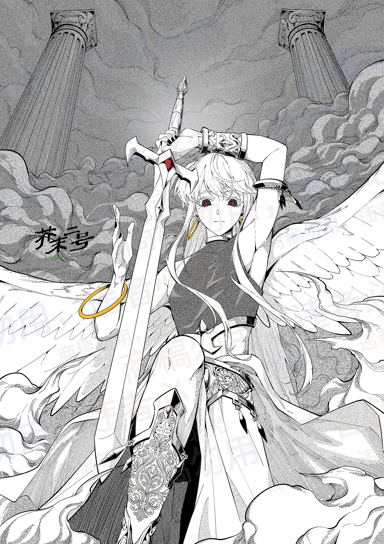 黑白插图（图ZNDA0MTkwMzEy） - 单幅漫画 - 站酷设计师芥末二号原创素材 - 站酷ZCOOL