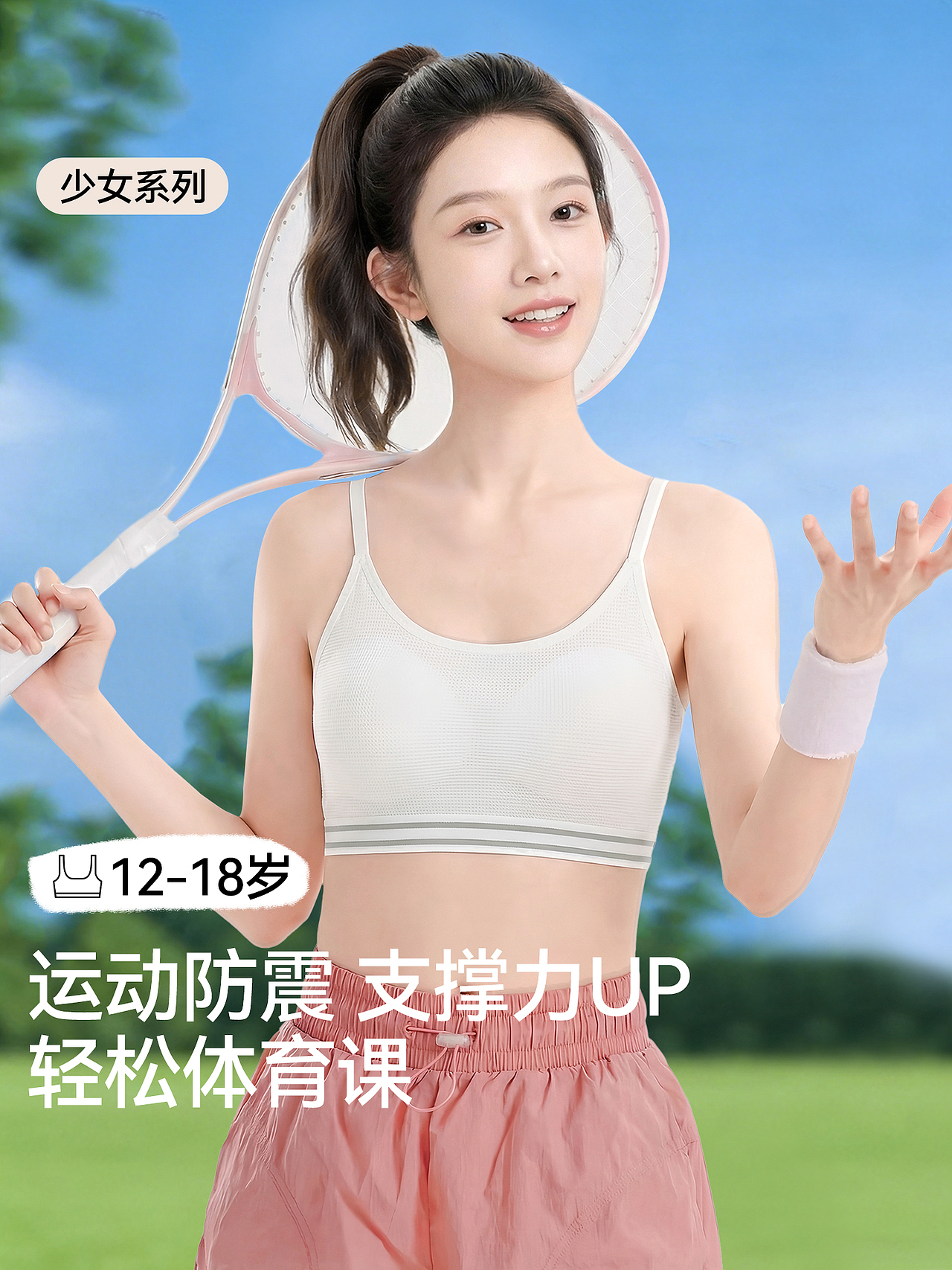 品牌少女初中发育青春期透气细肩带文胸内衣主图排版（图ZNDA0MTk0ODM2） - 其他平面 - 站酷设计师特务L原创素材 - 站酷ZCOOL