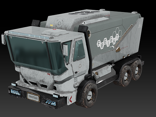 【Blender建模】赛博朋克风格卡车设计