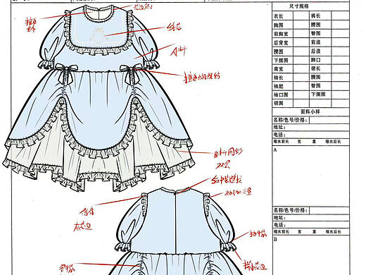 《女童宫廷风洛丽塔连衣裙 | 童装设计原创作品》