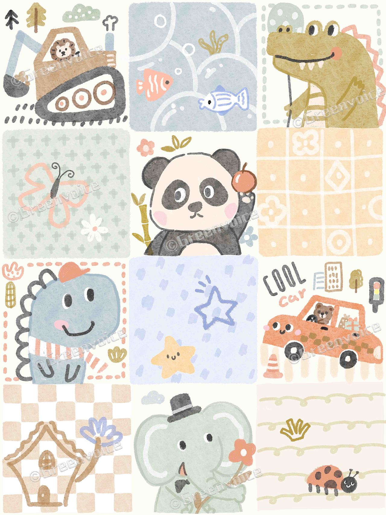 有点调皮有点蓝（图ZNDA0MjAwMjUy） - 商业插画 - 站酷设计师绿瓷叮叮原创素材 - 站酷ZCOOL