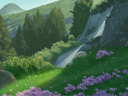 山腰的一角（个人主页-ZNzMzMTk3MzI=） - 创作习作 - 站酷设计师Movsu幕泝原创素材 - 站酷ZCOOL