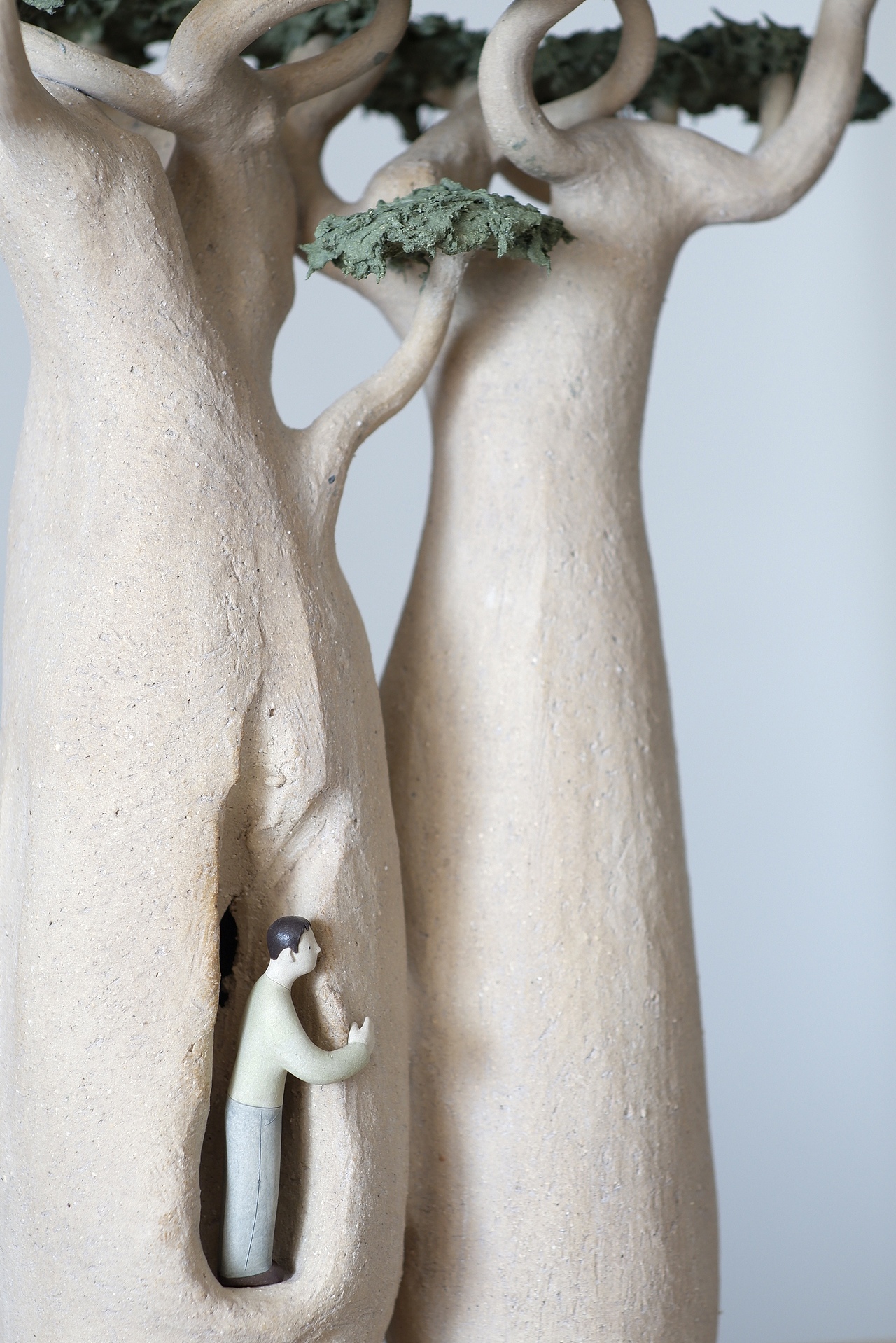 猴面包树的邻居（图ZNDA0MjAzMjk2） - 雕塑 - 站酷设计师做雕塑的阿宁原创素材 - 站酷ZCOOL