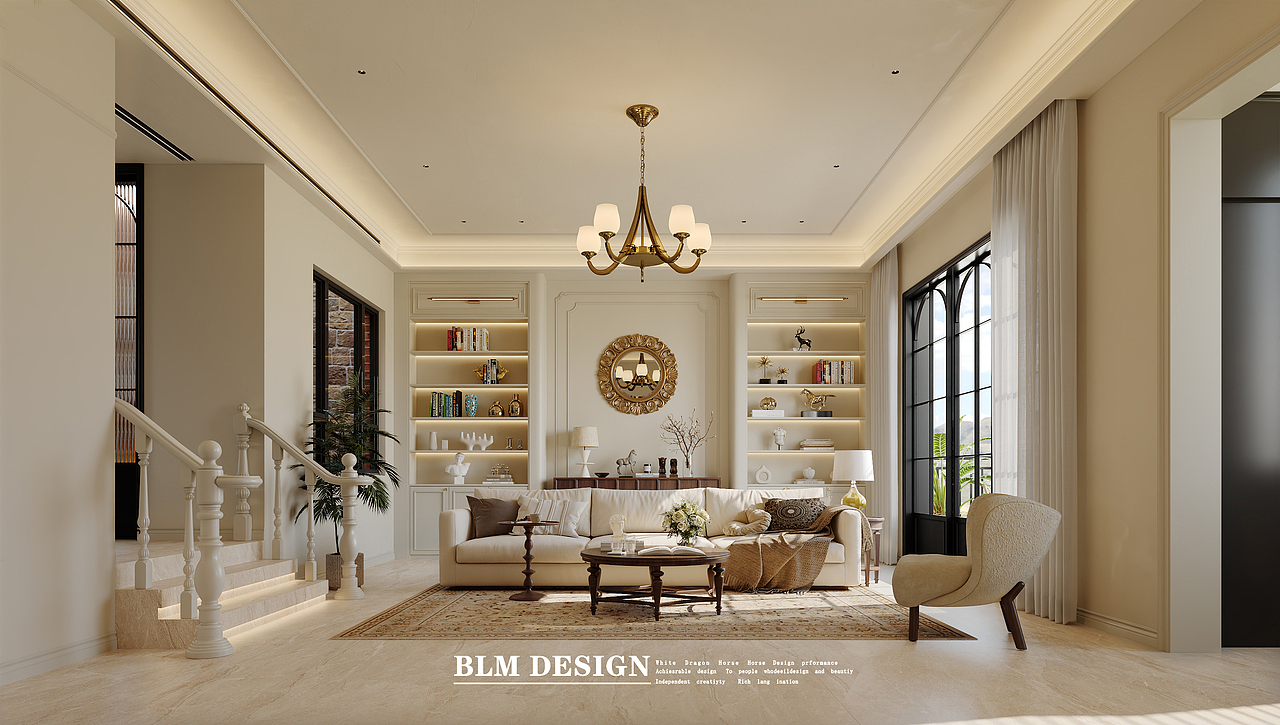 法式家装效果图案例（图ZNDA0MjA0Mzg4） - 家装设计 - 站酷设计师白龙马效果图万万原创素材 - 站酷ZCOOL