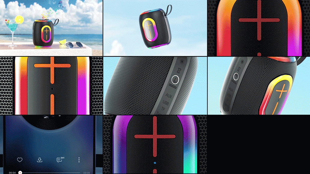 网感蓝牙音响动画（图ZNDA0MjA1Njg4） - 动画/影视 - 站酷设计师字滤原创素材 - 站酷ZCOOL