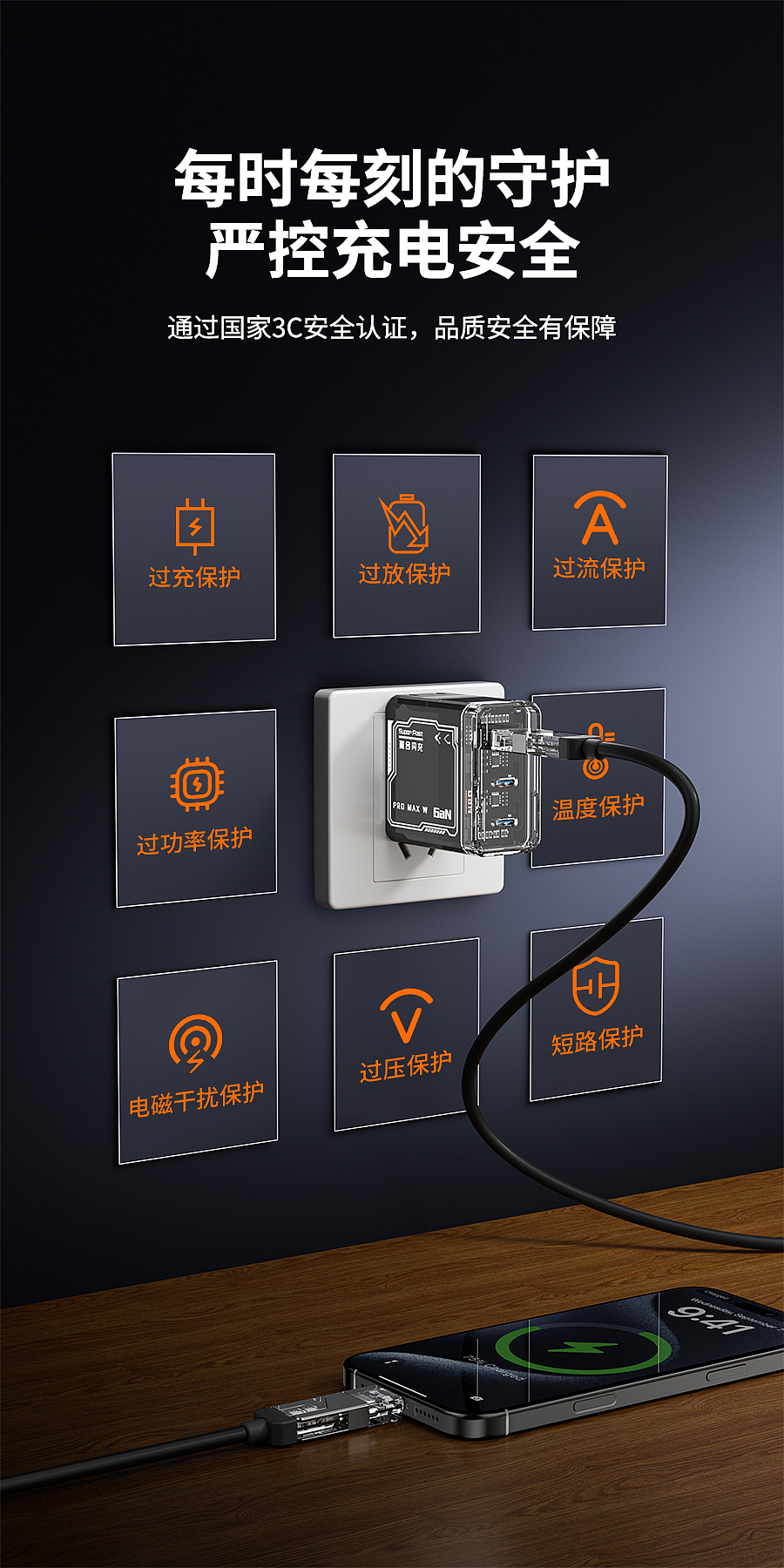 一套半透明快充充电头详情页（原创）（图ZNDA0MjA4Mzk2） - 产品 - 站酷设计师设计师阿祯原创素材 - 站酷ZCOOL