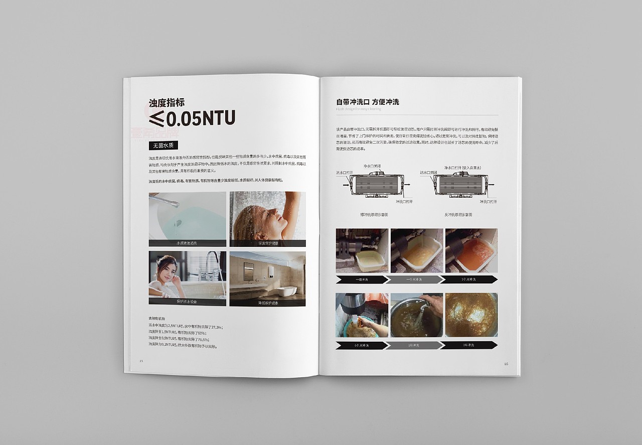 一希品牌设计---净水机产品画册宣传册设计（图ZNDA0MjA5OTky） - 书籍/画册 - 站酷设计师一希品牌设计原创素材 - 站酷ZCOOL