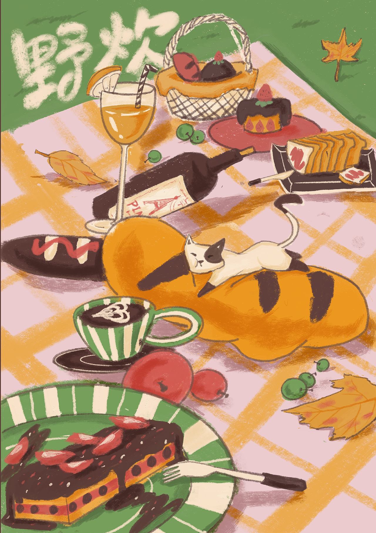 漫画/插画/猫咪面包店店系列插画设计（图ZNDA0MjE1MTIw） - 绘本 - 站酷设计师一休与海马原创素材 - 站酷ZCOOL