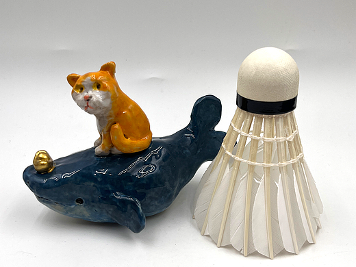 又出一窑陶艺毛毛猫作品。