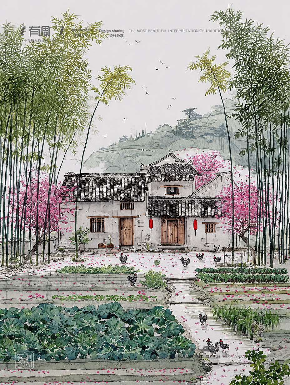 田园生活（图ZNDA0MjMyODI4） - AI作品 - 站酷设计师Hue有调原创素材 - 站酷ZCOOL