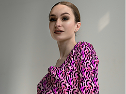 抽象笔触印花图案