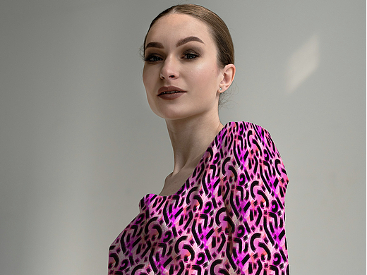 抽象笔触印花图案