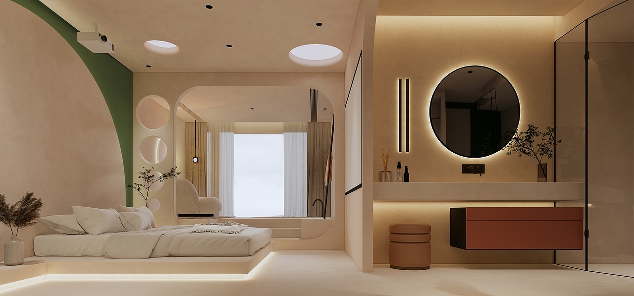 侘寂民宿案例（图ZNDA0MjUxNzMy） - 酒店餐饮设计 - 站酷设计师锐雅空间设计原创素材 - 站酷ZCOOL