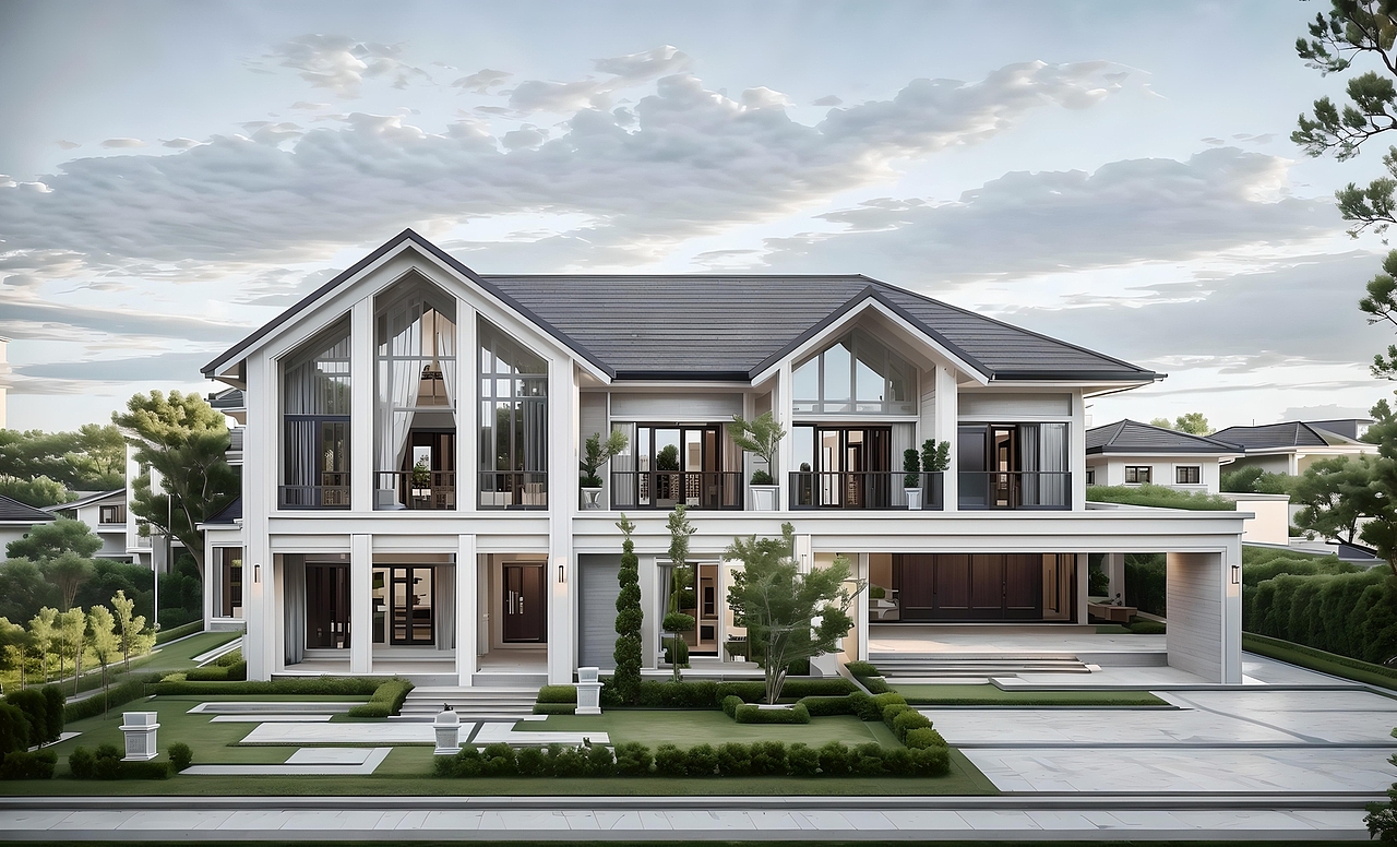 农村自建房&民宿外观设计效果（图ZNDA0MjUxODYw） - 酒店餐饮设计 - 站酷设计师锐雅空间设计原创素材 - 站酷ZCOOL