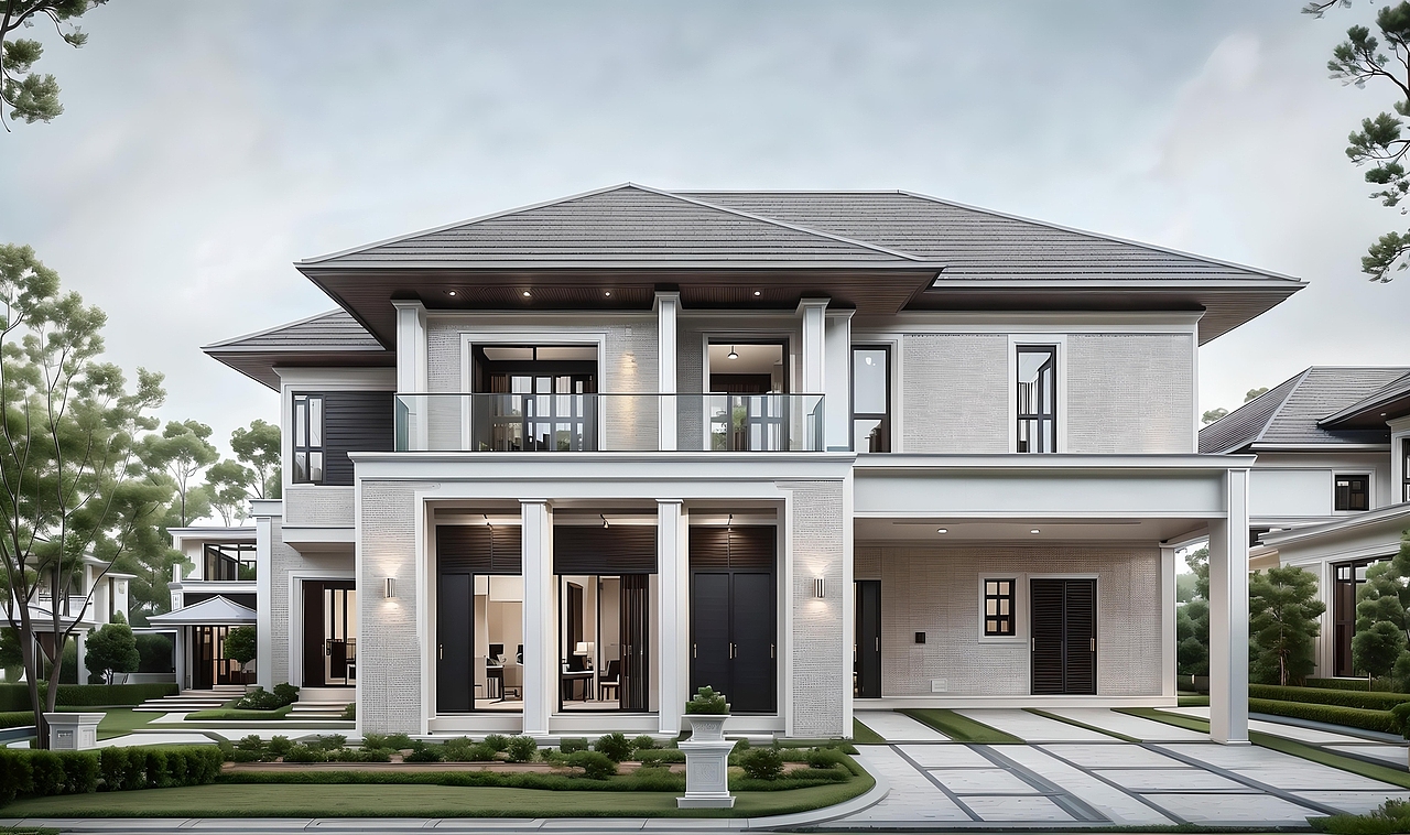 农村自建房&民宿外观设计效果（图ZNDA0MjUxODY0） - 酒店餐饮设计 - 站酷设计师锐雅空间设计原创素材 - 站酷ZCOOL