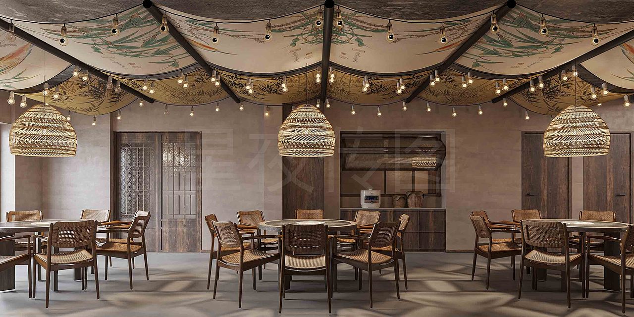 土菜馆的装饰 使得与众不同（图ZNDA0MjY0MTU2） - 酒店餐饮设计 - 站酷设计师苏子叶susu原创素材 - 站酷ZCOOL