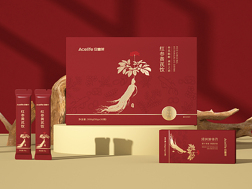 安喜莱-红参黄芪饮包装设计