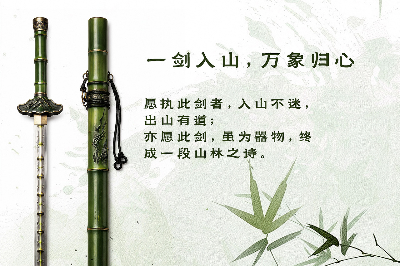 竹隐山魂·莫干铸意——青峰竹刃（图ZNDA0Mjc0MzUy） - 工艺品设计 - 站酷设计师四月六月原创素材 - 站酷ZCOOL
