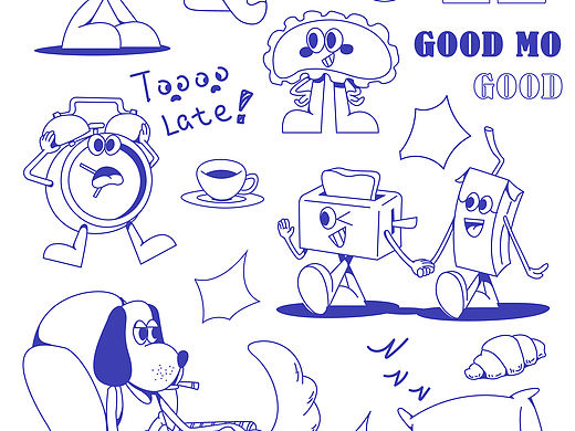 一个橡皮管插画风的初次尝试