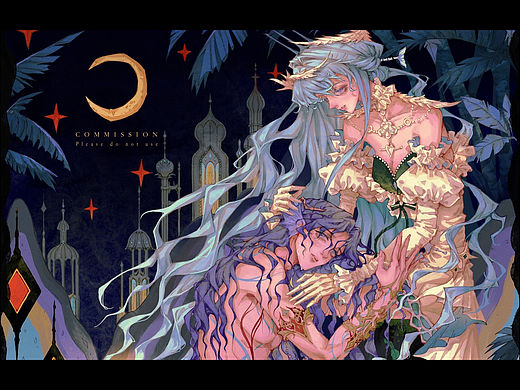 《恋与深空》同人梦女奇幻风插画